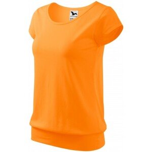 Dámske trendové tričko, mandarínková oranžová, XL