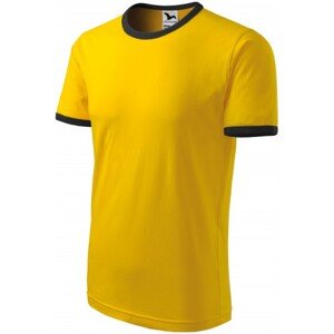 Unisex tričko kontrastné, žltá, 3XL