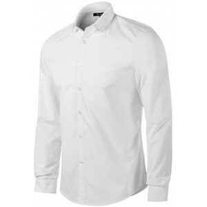 Pánska košeľa s dlhým rukávom slim fit, biela, 2XL