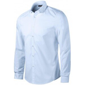 Pánska košeľa s dlhým rukávom slim fit, svetlo modrá, M