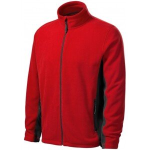 Pánska fleecová bunda kontrastná, červená, S