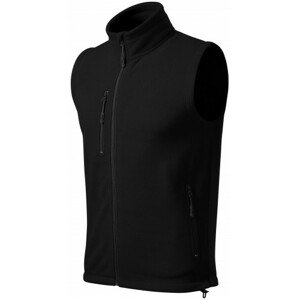 Fleecová vesta kontrastná, čierna, XL