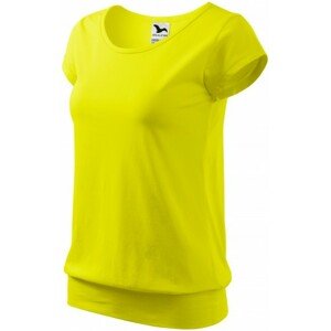 Dámske trendové tričko, citrónová, XL