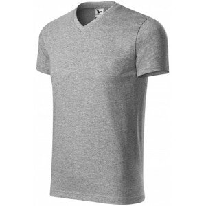Tričko s krátkym rukávom, hrubšie, tmavosivý melír, XL