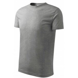 Detské tričko jednoduché, tmavosivý melír, 110cm / 4roky