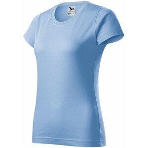 Dámske tričko jednoduché, nebeská modrá, XL