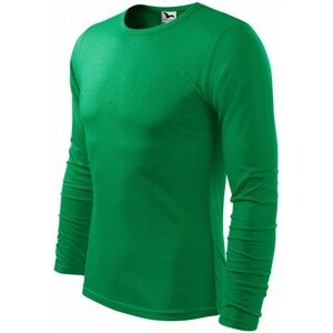 Pánske tričko s dlhým rukávom, trávová zelená, XL