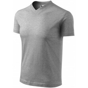 Tričko s krátkym rukávom, stredne hrubé, tmavosivý melír, XL