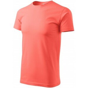Pánske tričko jednoduché, koralová, XL