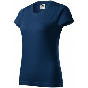 Dámske tričko jednoduché, polnočná modrá, XL