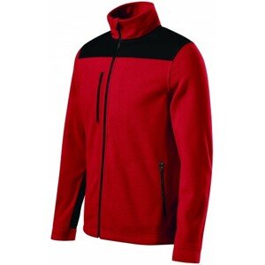Hrejivá unisex fleecová bunda, červená, XL