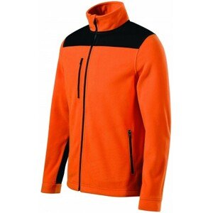 Hrejivá unisex fleecová bunda, oranžová, S