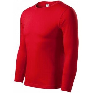 Tričko s dlhým rukávom, ľahšie, červená, XL