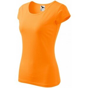 Dámske tričko s veľmi krátkym rukávom, mandarínková oranžová, XS