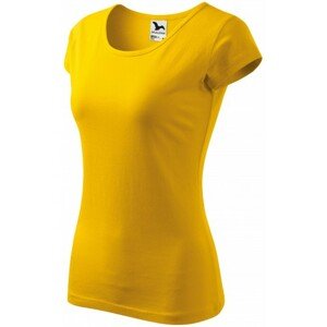 Dámske tričko s veľmi krátkym rukávom, žltá, XS