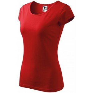 Dámske tričko s veľmi krátkym rukávom, červená, XS