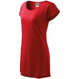 Dámske splývavé tričko/šaty, červená, 2XL