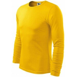 Pánske tričko s dlhým rukávom, žltá, M