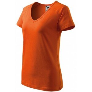 Dámske tričko zúžené, raglánový rukáv, oranžová, S