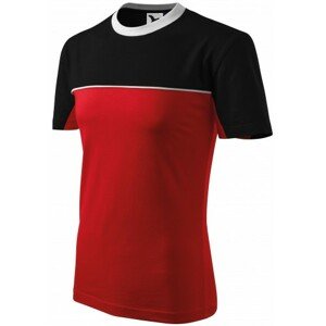 Tričko dvojfarebné, červená, XL