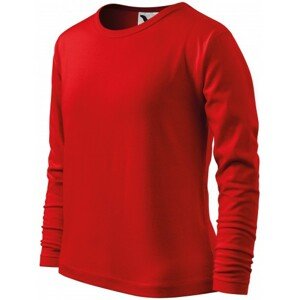 Detské tričko s dlhým rukávom, červená, 110cm / 4roky