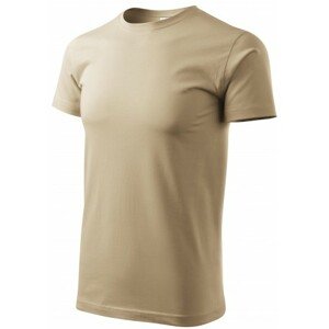 Pánske tričko jednoduché, piesková, XL