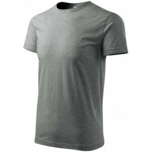 Pánske tričko jednoduché, tmavosivý melír, XS
