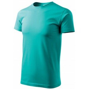 Pánske tričko jednoduché, smaragdovozelená, XS