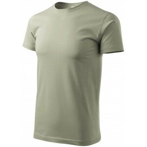 Pánske tričko jednoduché, svetlá khaki, XL