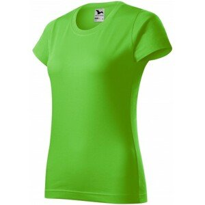 Dámske tričko jednoduché, jablkovo zelená, XL
