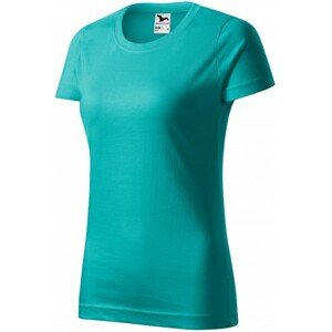 Dámske tričko jednoduché, smaragdovozelená, 2XL