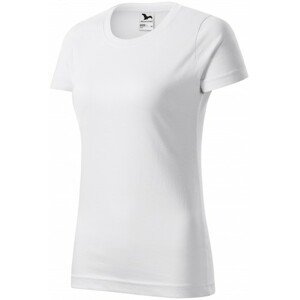 Dámske tričko jednoduché, biela, 3XL