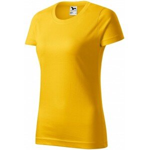 Dámske tričko jednoduché, žltá, XL