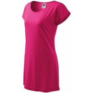 Dámske splývavé tričko/šaty, purpurová, XL