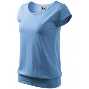 Dámske trendové tričko, nebeská modrá, 2XL