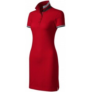 Dámske šaty s golierom hore, formula červená, XL