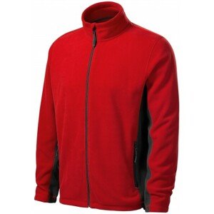 Pánska fleecová bunda kontrastná, červená, L