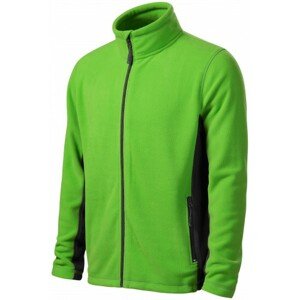 Pánska fleecová bunda kontrastná, jablkovo zelená, XL