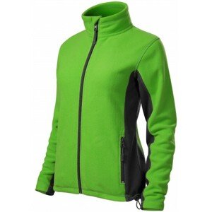 Dámska fleecová bunda kontrastná, jablkovo zelená, XL