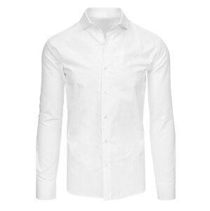 Elegantná biela pánska košeľa s dlhým rukávom (dx1476)
