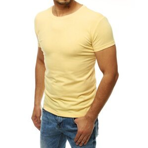 Jednoduché svetlo-žlté pánske tričko RX4188