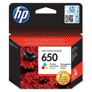 HP originál ink CZ102AE, HP 650, color, blister, 200str., HP Deskjet Ink Advantage 2515 AiO, 3515 e-Ai0, 3545, farebná