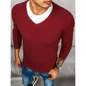 Úžasný pánsky bordový sveter