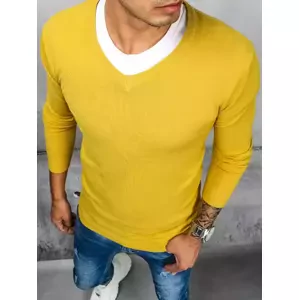 Žltý moderný pánsky sveter