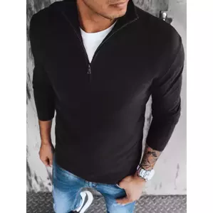 Čierny pohodlný sveter