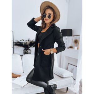 Trendový čierny kabát