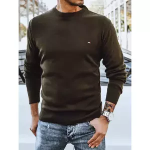 Trendový pánsky khaki sveter