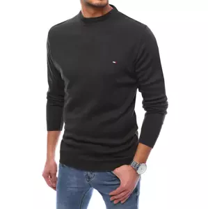 Trendový tmavo-sivý sveter