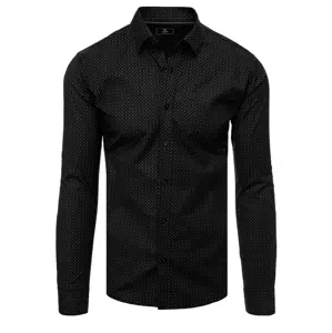 Elegantná čierna košeľa so vzorom