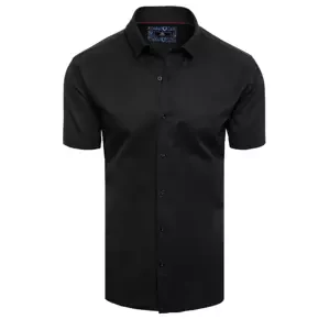 Čierna pánska košeľa s krátkym rukávom